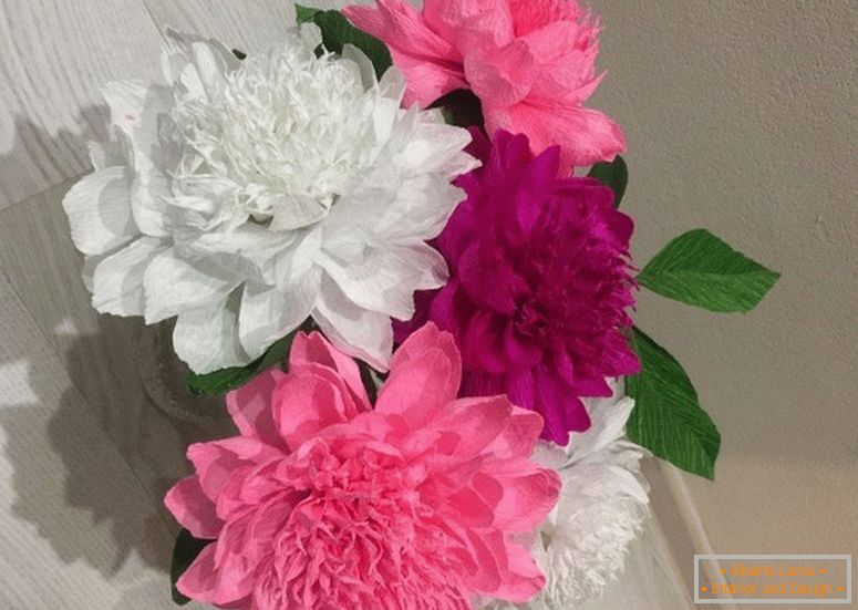 Peonies made of paper