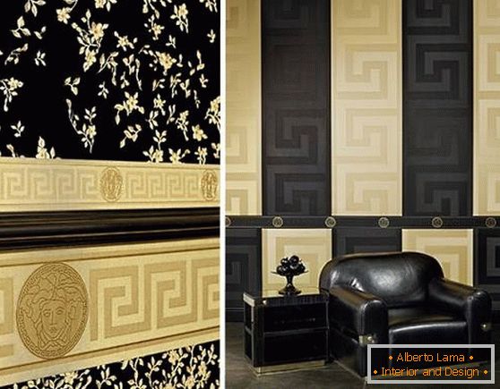 Dark wallpapers from AS Creation, design - Versace