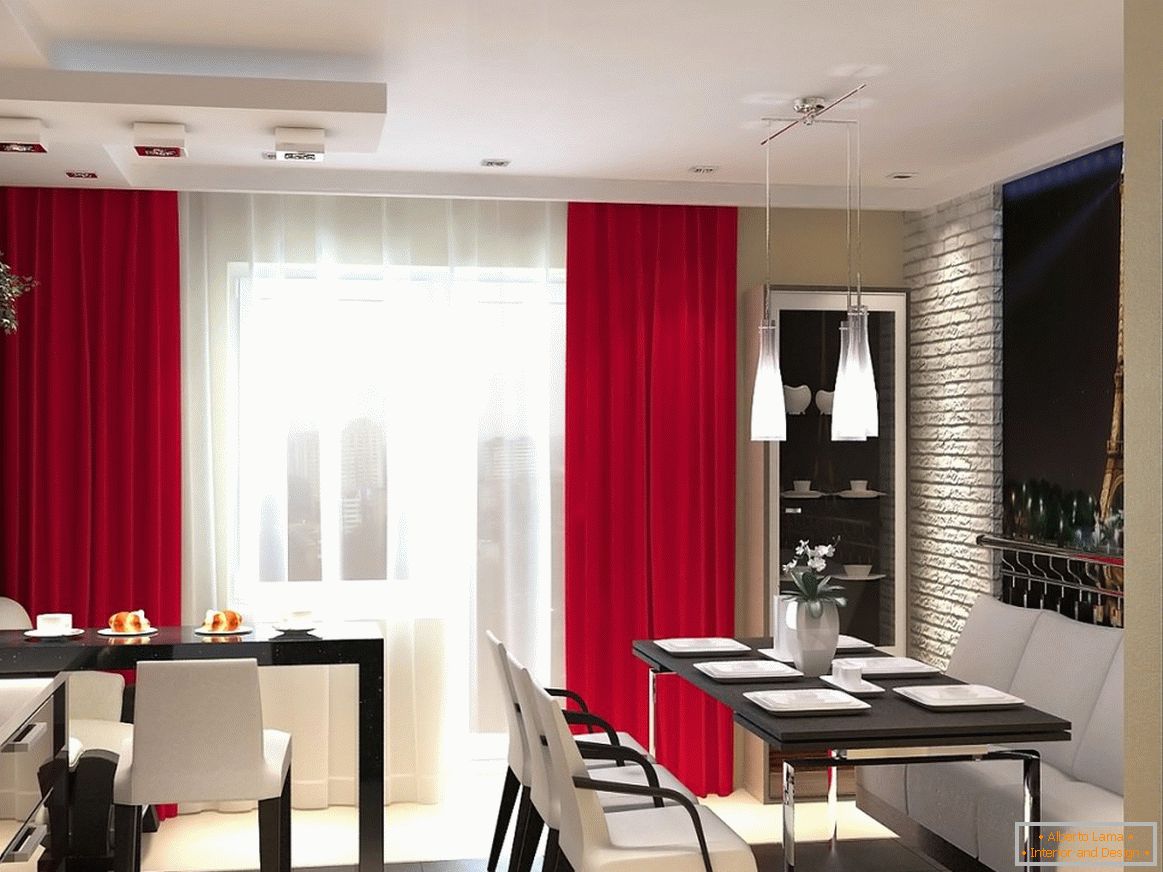 Black and red kitchen decor
