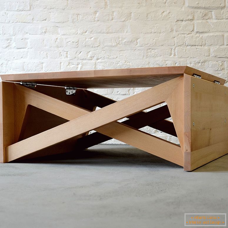 Unusual table for a small apartment