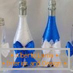 Bows on bottles and glasses
