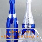 Wedding outfits on bottles