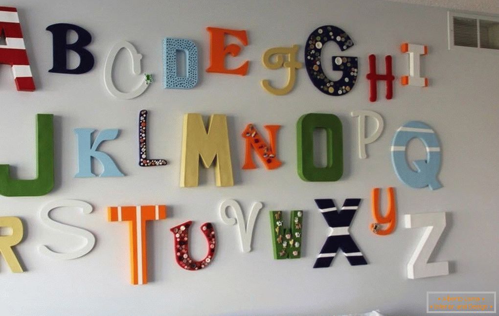 Letters for a child's room