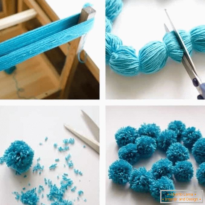 Method of manufacturing pom-poms