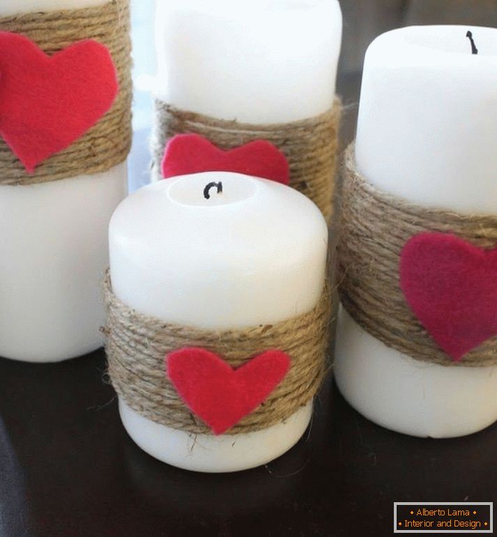 Decor candles by February 14