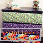 Multicolored chest of drawers