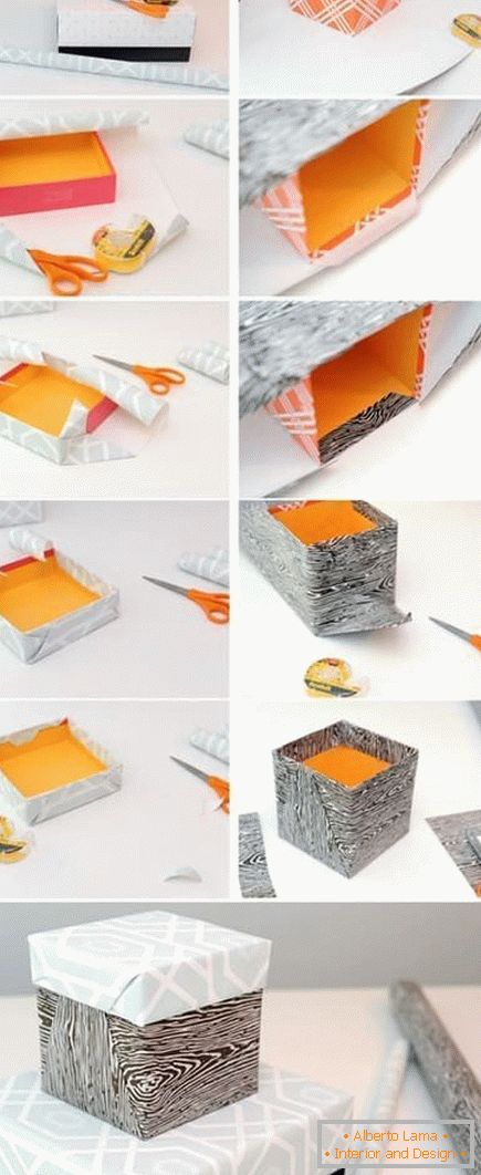 How to glue a box of paper