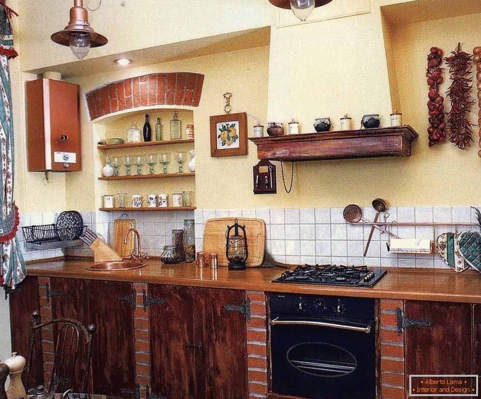 Elements of decor in the Russian kitchen