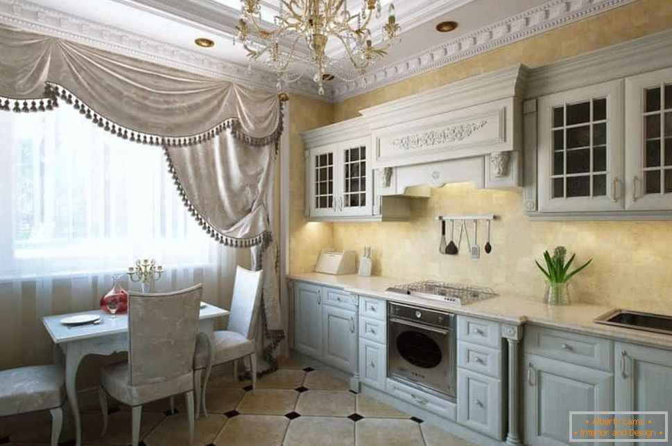 Kitchen decor in classical style