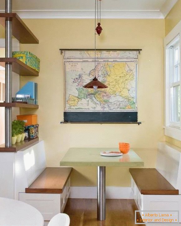 Geographical map in kitchen design
