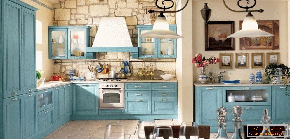 Kitchen in the style of a cheby-chic