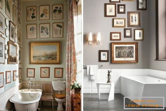 Paintings as decorations for the bathroom