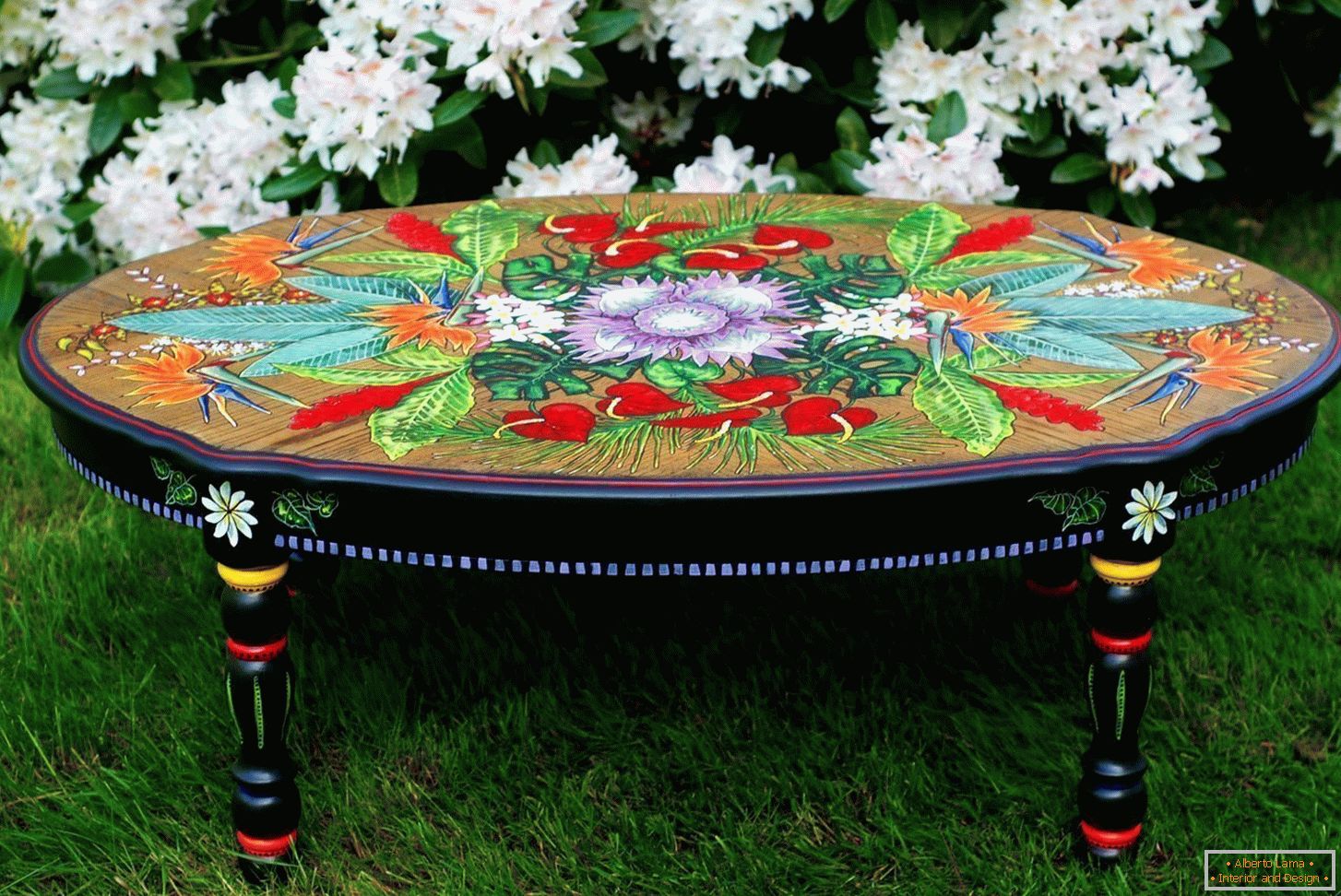 Hand-painted table