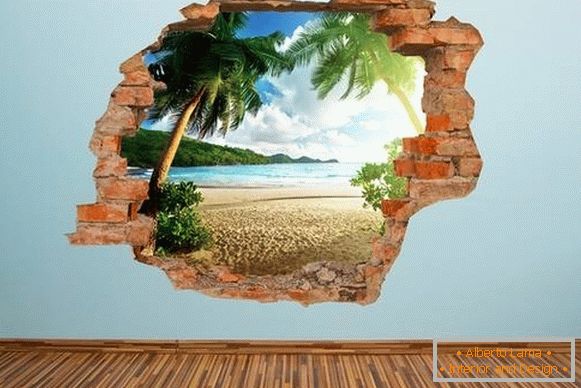 3D wall stickers in the interior