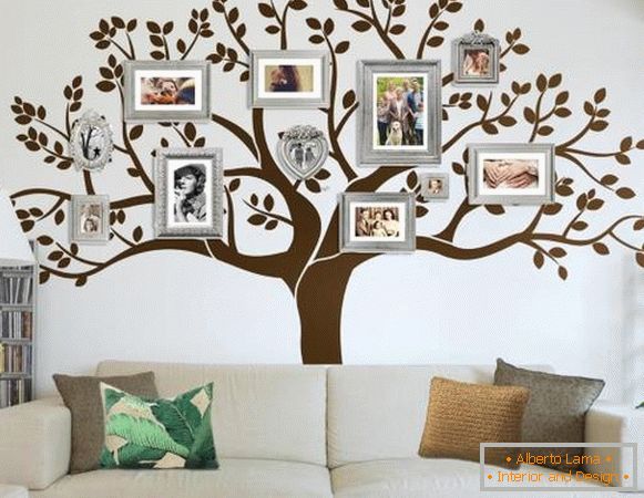 Family tree - stickers for wall decoration