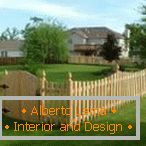 Wooden fence near the house