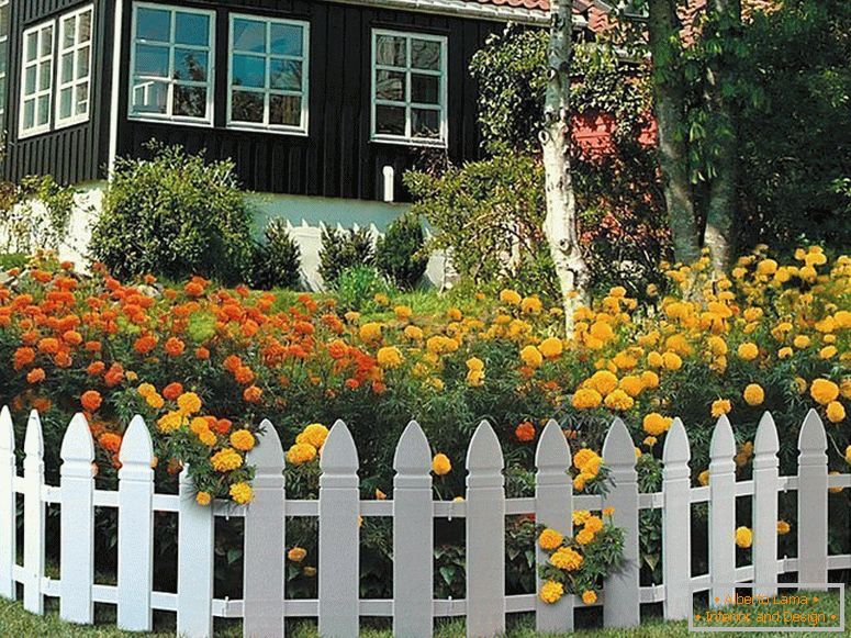 Decorative fence перед домом