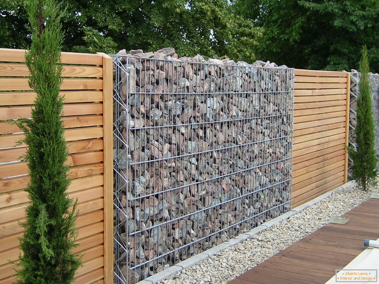 Stone decorative fence