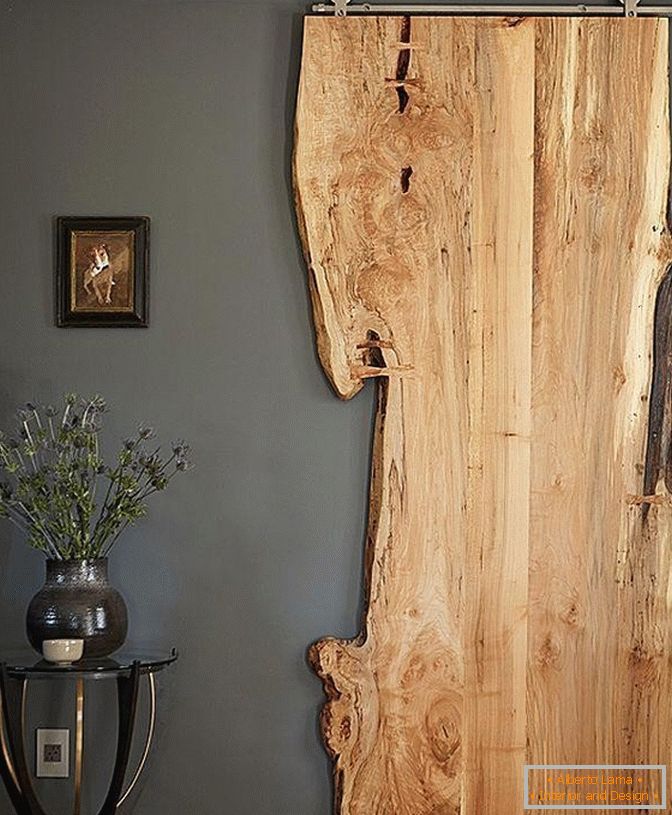 Wooden door from a tree