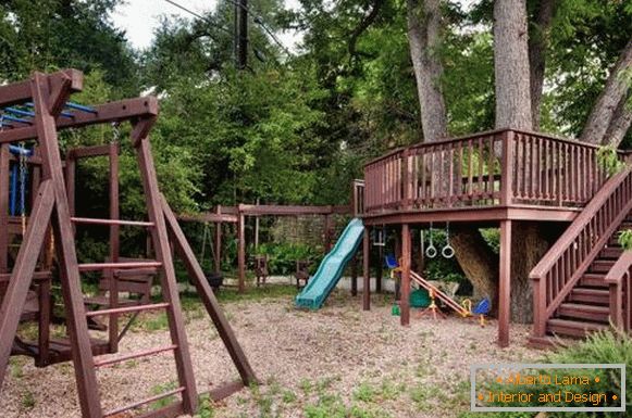 wooden-children's playground