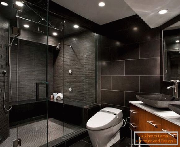 design of large bathroom with shower, photo 6