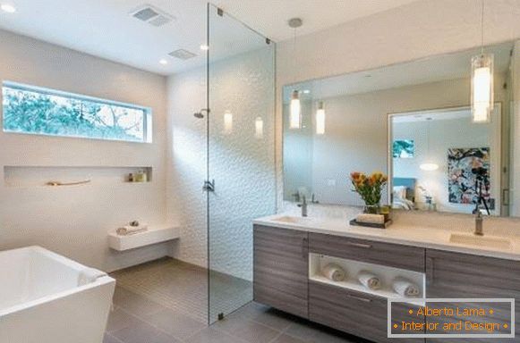 Modern bathroom in the design of a private house