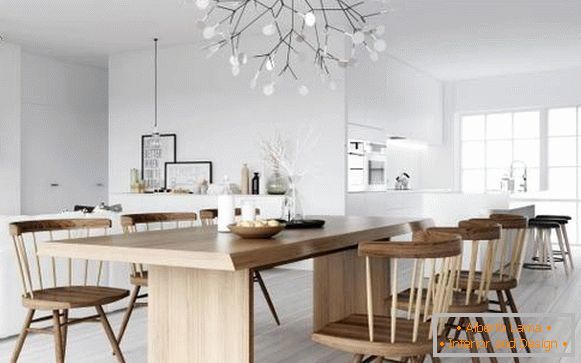 Ceiling lamp in kitchen design