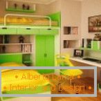 Bright furniture in the interior