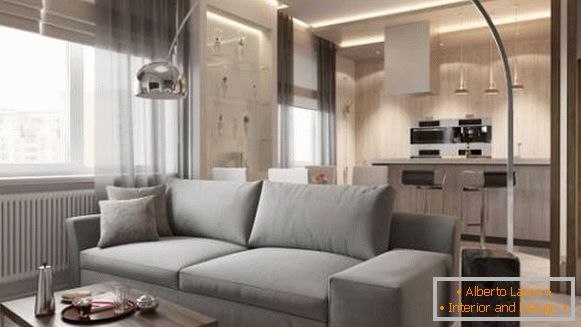 design of a two-room apartment 60 sq. m photo, photo 9