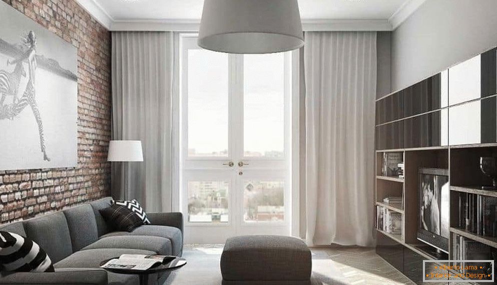 Living Room Design в стиле хай-тек