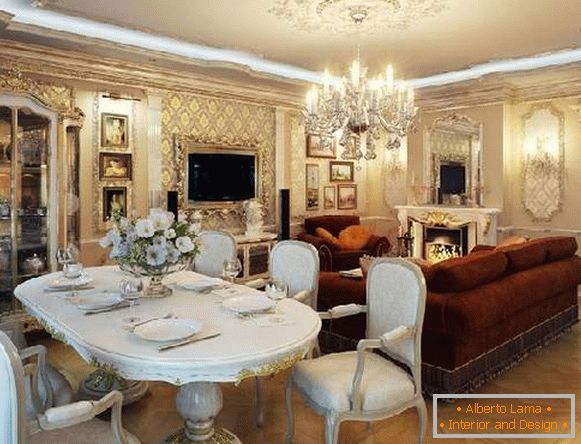 house interior design in classical style, photo 25