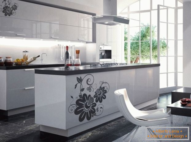 Interior design of kitchen-dining room photo 2