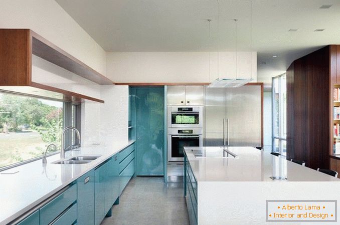 Interesting interior design of modern kitchen