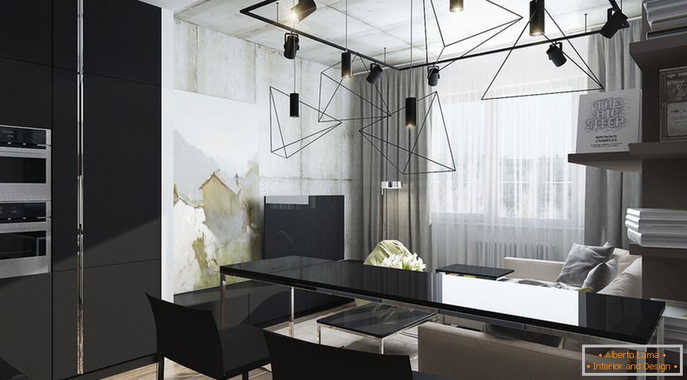 Interior design of a small apartment in gray tones - фото 7