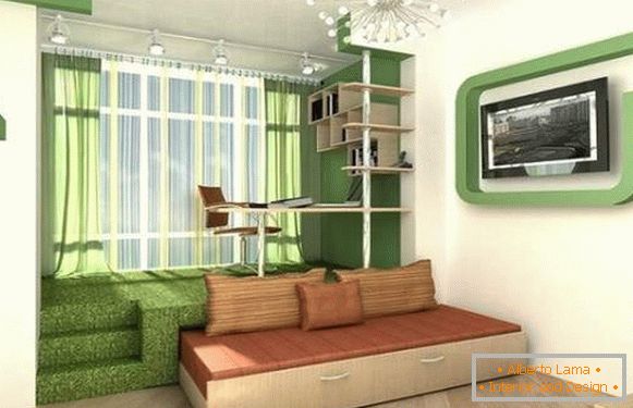 design of one-room small apartment, photo 16