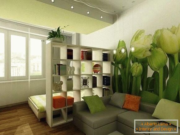 interior design of a small one-room apartment, photo 17