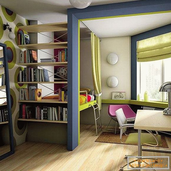 design of a one-room small apartment, photo 24