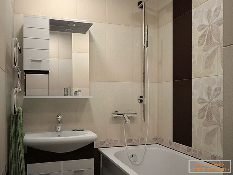 Superb interior design of a small bathtub