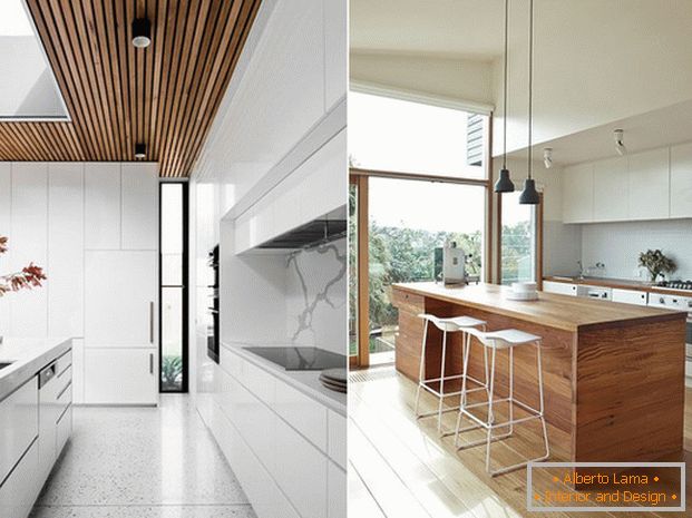 interiors of kitchens in a modern style photo