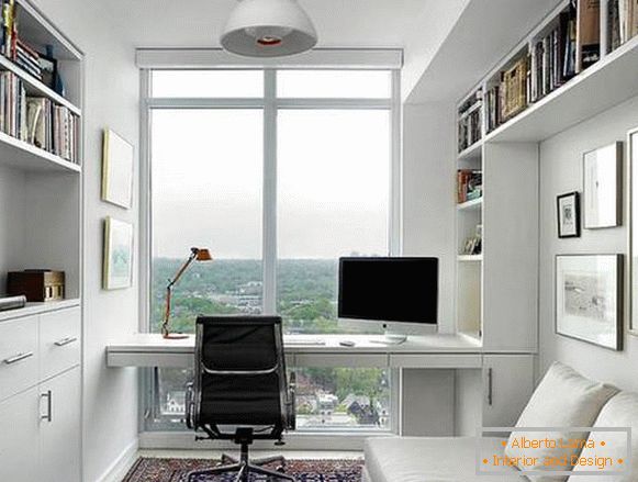 design of the office in an apartment in a modern style, photo 20