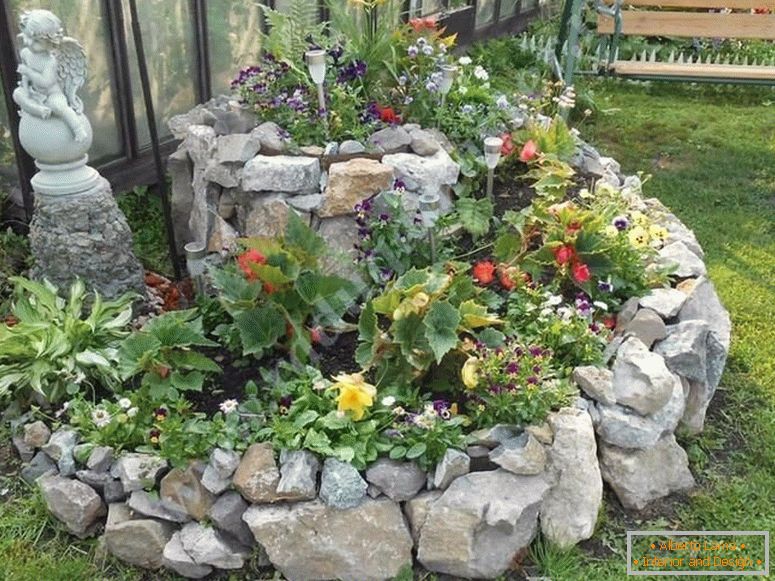 Stone flower bed