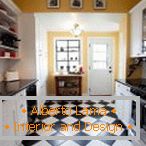 Kitchen design with chess floor