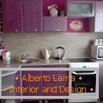 Kitchen with violet interior