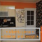 Orange kitchen interior