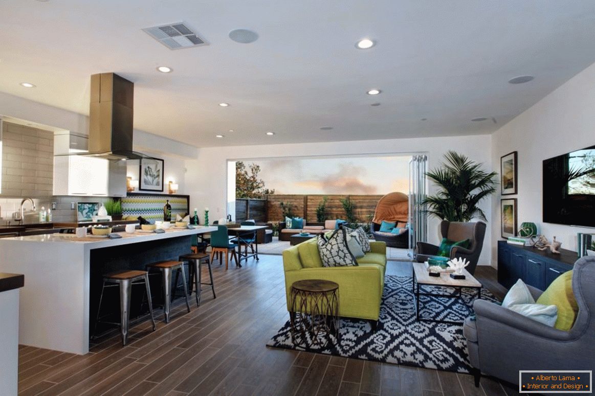 Spacious kitchen in the cottage