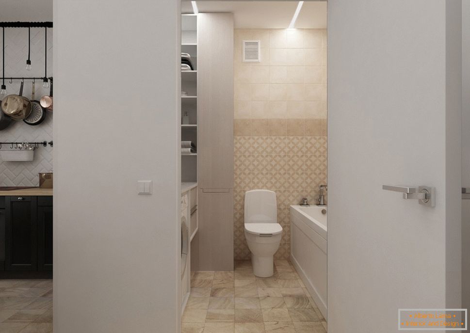 Bathroom design in light colors