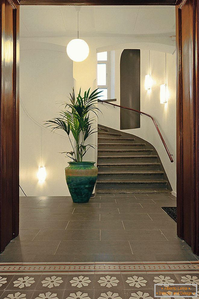 Staircase in the entrance of the house