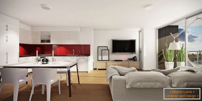 red-white-studio-apartment