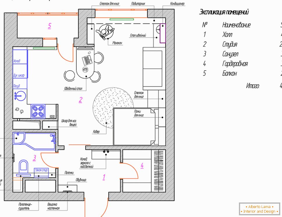 The layout of a small house