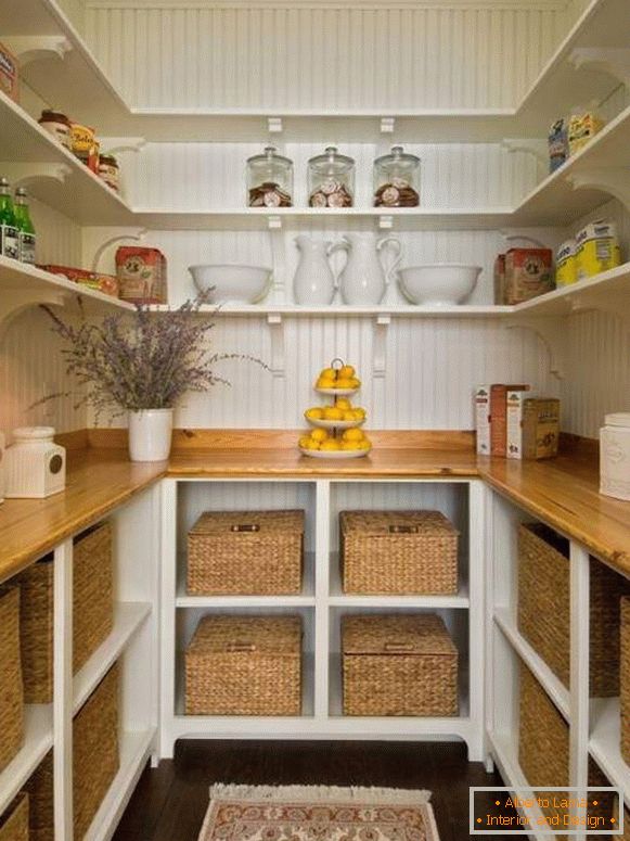 Beautiful pantry room in the house